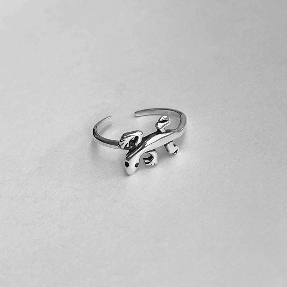 Sterling Silver Lizard Toe Ring, Silver Gecko Rin… - image 7